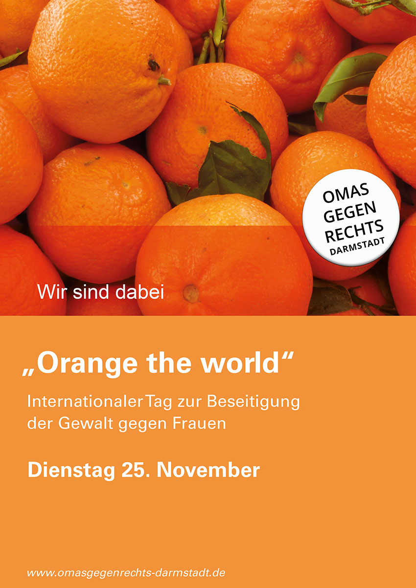 Orange the word zum 25.11