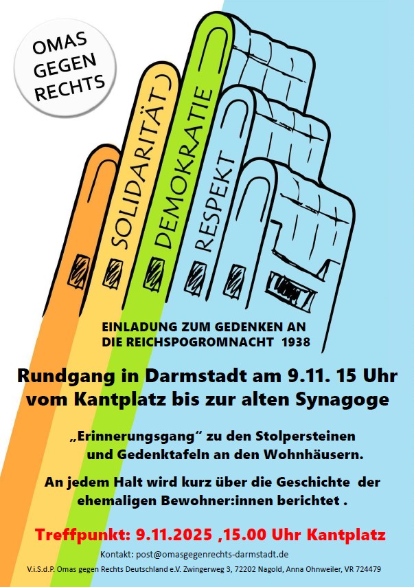 Erinnerung an die Reichspogromnacht
