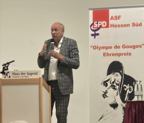 Peter Fischer beim Olympe de Gauges Preis