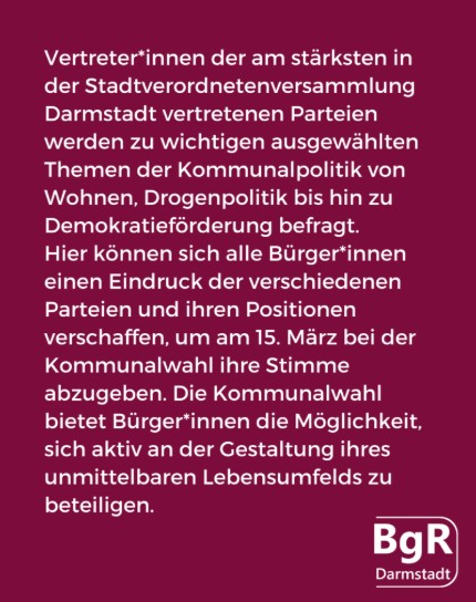 Dialog vor Ort in der Knabenschule zur Kommualwahl
