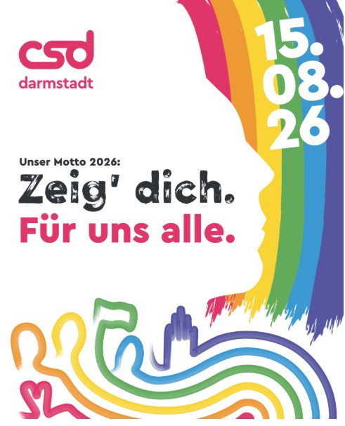 Christopher Street Day Darmstadt Mottto und Plakat