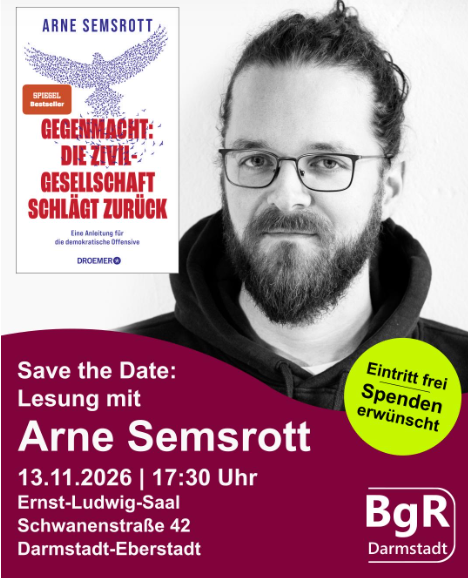 Arne Semsroth - Lesung Gegegnacht die Zivilgesellschaft schlägt zurück